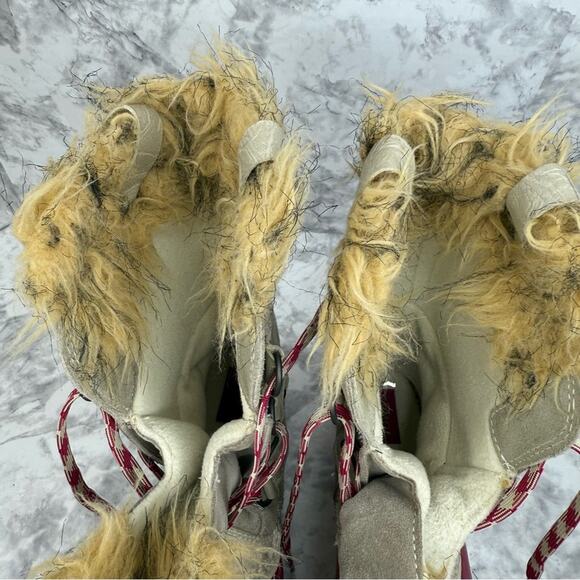 SOREL Brindle & Oyster Bray Tofino Faux Fur Winter Waterproof  Boot Youth Sz 3 - Picture 11 of 15